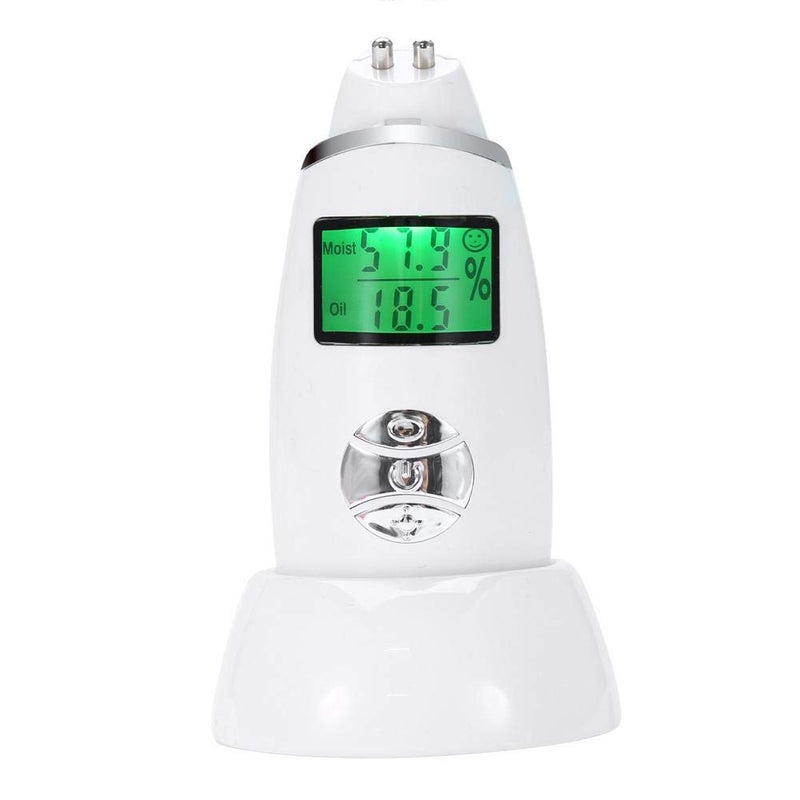 woobles Skin Moisture Monitor Digital Oil Analyzer Tester Pen with LCD Display for Home, Traveling, Beauty Salon (White) - Image 1