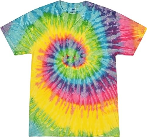 Colortone 100% Cotton Pigment Tie Dye T-Shirt for Women and Men, Large, Saturn - Image 2