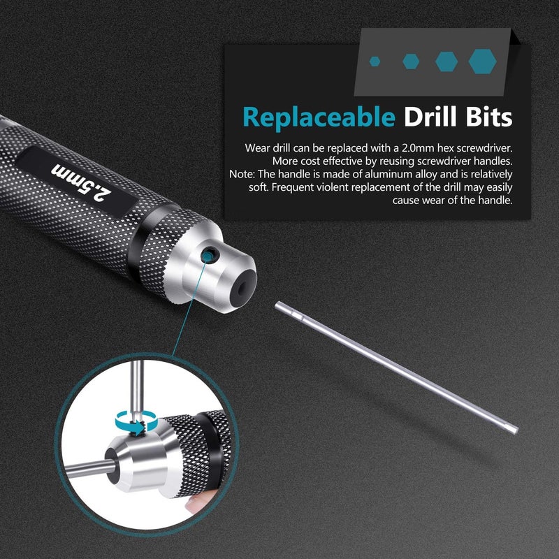 Neewer 4 in 1 Titanium Nitride TiNi Hex Driver Wrench Set (1.5mm, 2mm, 2.5mm, 3.0mm) - Image 3