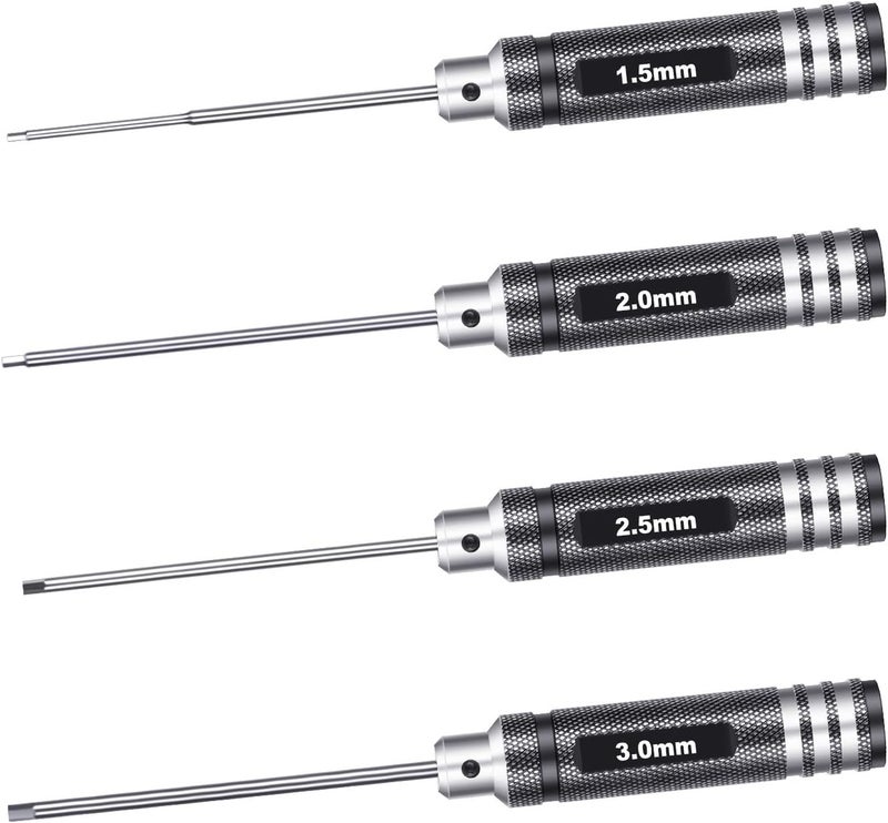 Neewer 4 in 1 Titanium Nitride TiNi Hex Driver Wrench Set (1.5mm, 2mm, 2.5mm, 3.0mm) - Image 1