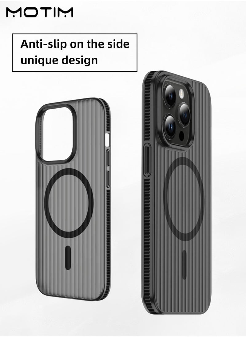 iPhone 16 Pro/16 Pro Max Matte Case, Compatible with MagSafe, Shockproof MLT Grade Drop Protection, Camera Lens Protection Cover, Anti-Fingerprint, Frosted Translucent Back Phone Cover