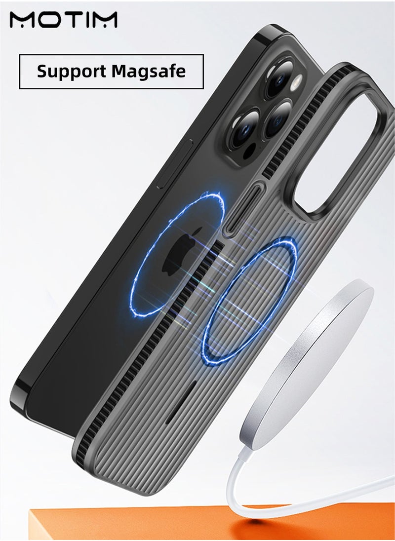 iPhone 16 Pro/16 Pro Max Matte Case, Compatible with MagSafe, Shockproof MLT Grade Drop Protection, Camera Lens Protection Cover, Anti-Fingerprint, Frosted Translucent Back Phone Cover