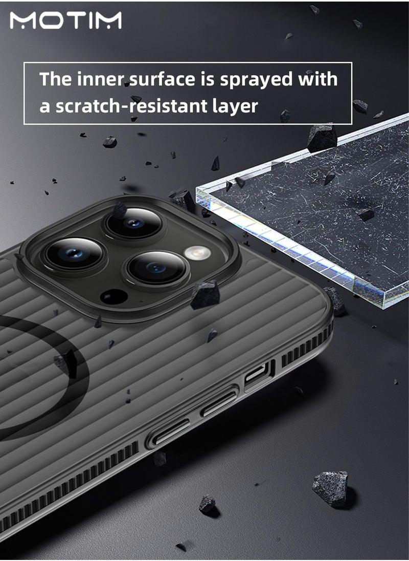 iPhone 16 Pro/16 Pro Max Matte Case, Compatible with MagSafe, Shockproof MLT Grade Drop Protection, Camera Lens Protection Cover, Anti-Fingerprint, Frosted Translucent Back Phone Cover