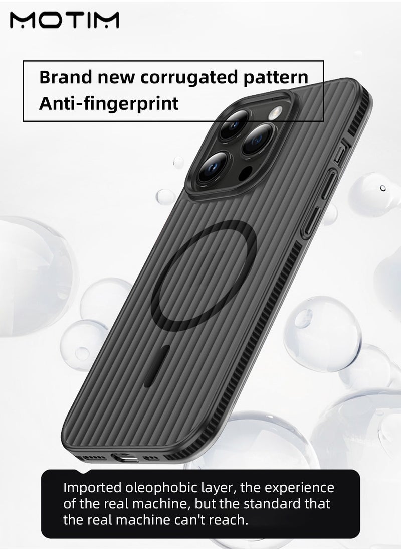 iPhone 16 Pro/16 Pro Max Matte Case, Compatible with MagSafe, Shockproof MLT Grade Drop Protection, Camera Lens Protection Cover, Anti-Fingerprint, Frosted Translucent Back Phone Cover