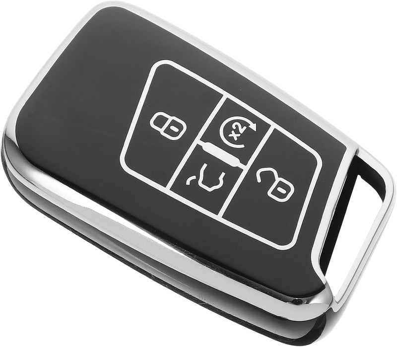 ABOOFAN Car Key Fob Cover 5-Button Black TPU Key Protector Case with Full Protection for Men and Women - Image 1