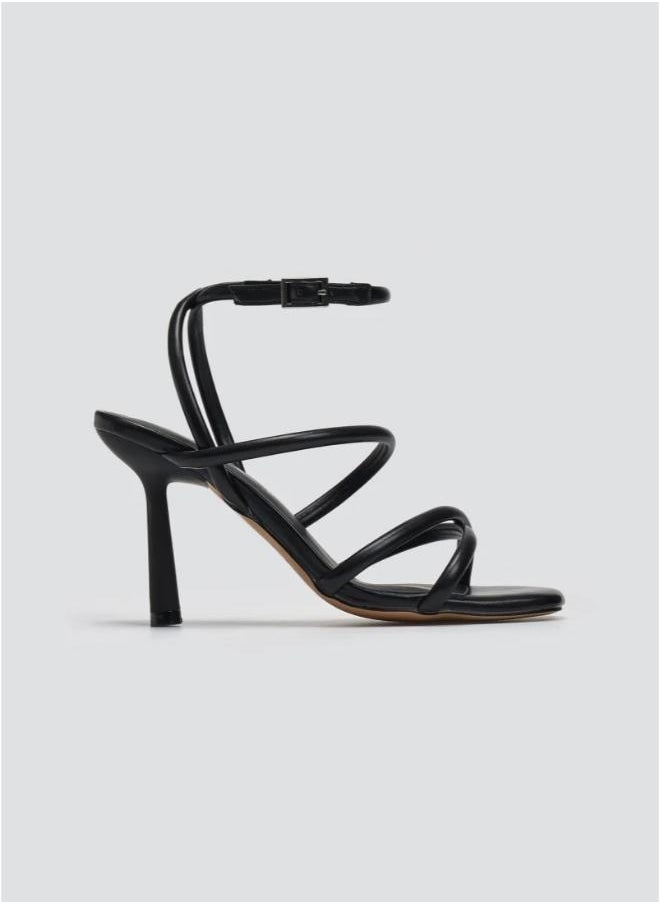 ONLY Onlamina-1 Pu Ankle Strap Heeled Sandals  - Image 1