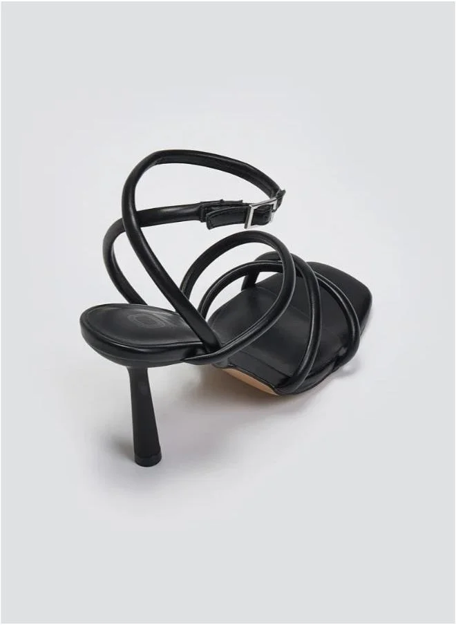 ONLY Onlamina-1 Pu Ankle Strap Heeled Sandals