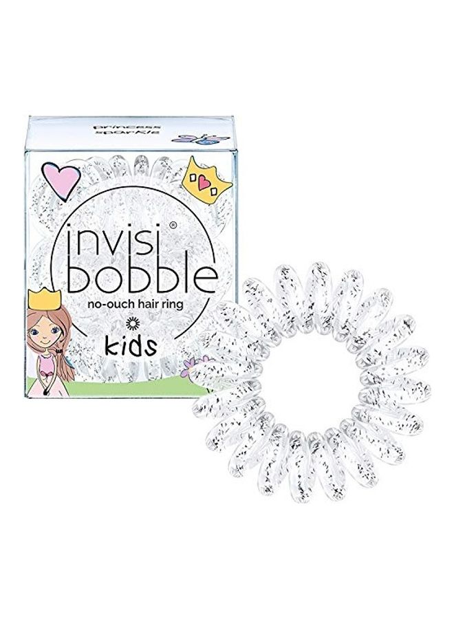 invisibobble Kids Spiral Hair Ring - Princess Sparkle - No-Ouch Coil Hair Ties with Strong Grip, Non-Soaking, High Wearing Comfort Updo Tool for Girls Toddlers and Kids - Image 1