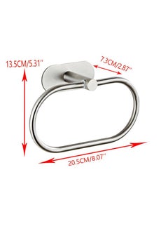 Loquat Stainless Steel Wire Drawn No Drill Tissue Towel Rack(Rough Towel Ring) 