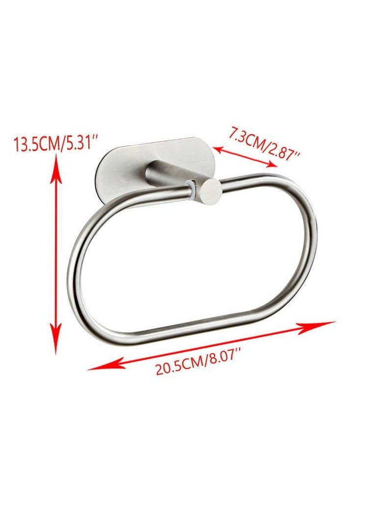 Loquat Stainless Steel Wire Drawn No Drill Tissue Towel Rack(Rough Towel Ring)