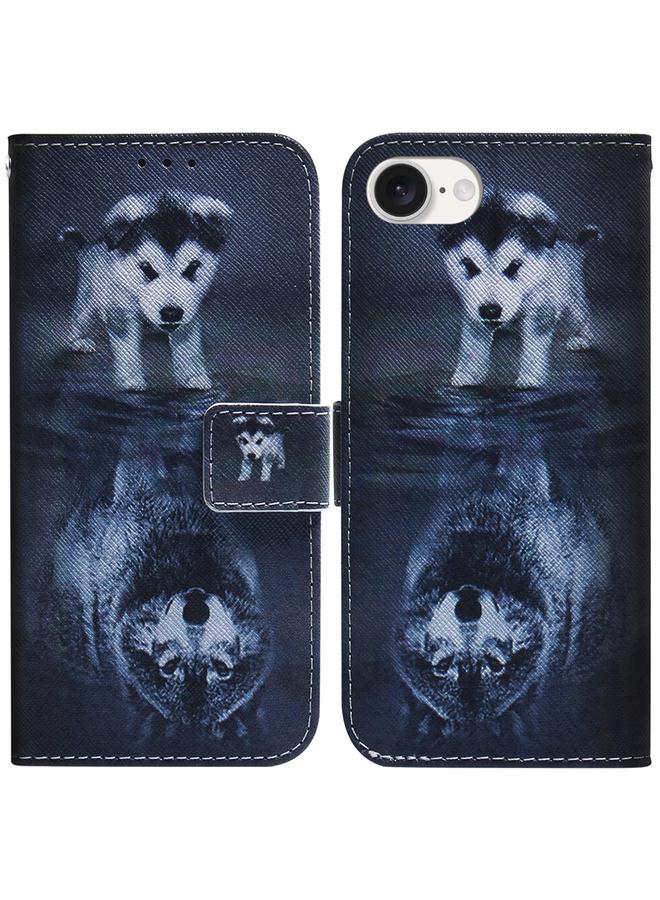 S-TOP Case For iPhone 16e Coloured Drawing Flip Leather Phone Case - Image 1