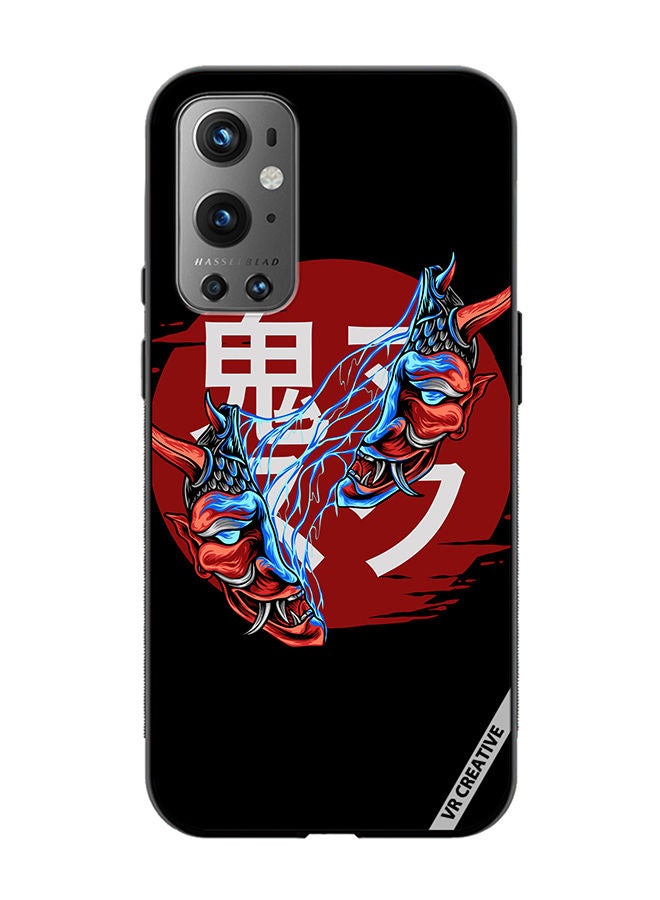 VR CREATIVE Protective Case Cover For OnePlus 9 Pro Cracked Mask Design Multicolour - Image 1
