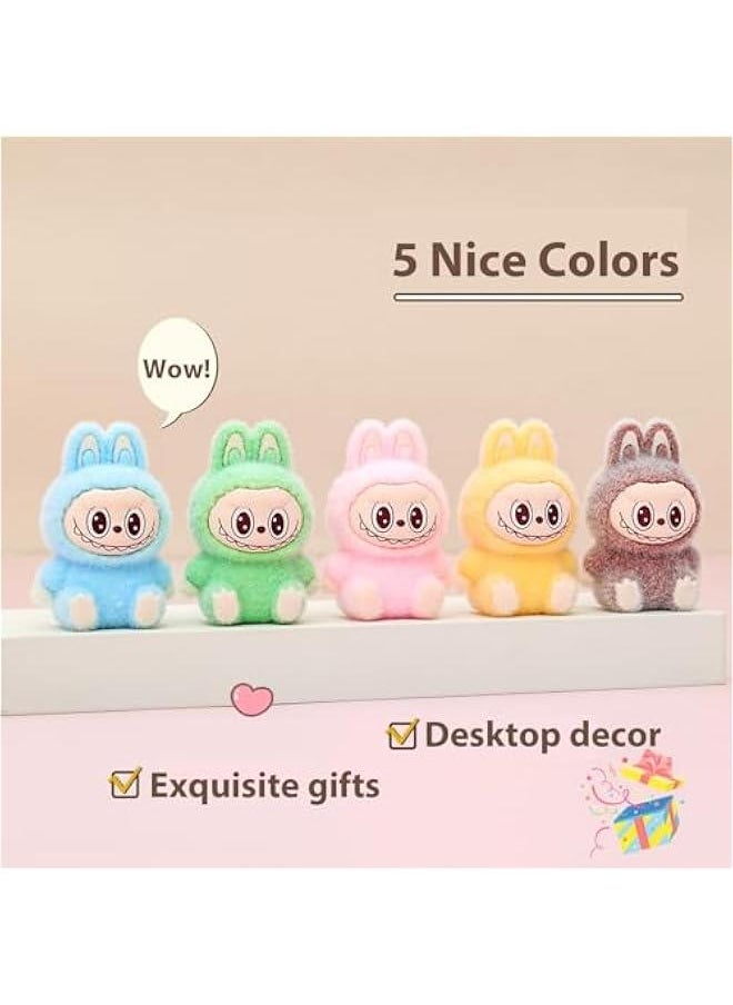 Arabest Labubu Mini Plush Desktop Ornaments, Cartoon Rabbit Small Cute Decoration for Home Office Desk DIY Accessories (5)  - Image 3