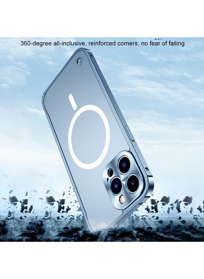 S-TOP Case For iPhone 15 Plus Metal Frame Frosted PC Shockproof MagSafe Case - Image 5