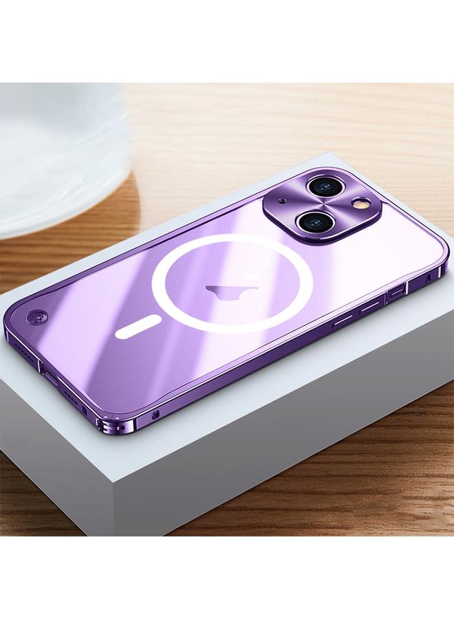 S-TOP Case For iPhone 15 Plus Metal Frame Frosted PC Shockproof MagSafe Case - Image 2