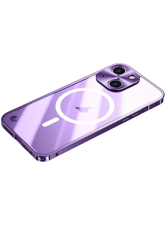 S-TOP Case For iPhone 15 Plus Metal Frame Frosted PC Shockproof MagSafe Case - Image 1