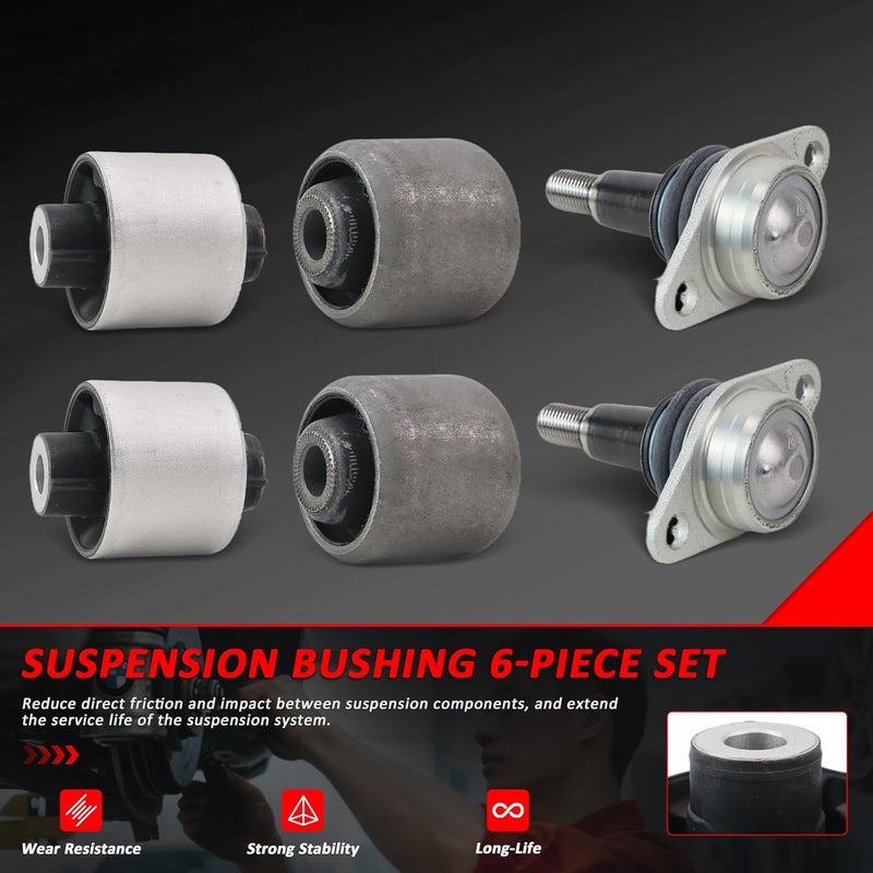 Bomunik Control Arm and Traction Arm Bushings Set for BMW X3 (F25) 2011-2017 and X4 (F26) 2014-2018 - Image 2