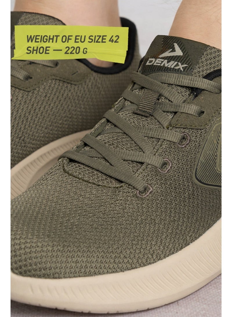 Demix Men’s SP Turbo M Running Shoes, Lightweight EVA Cushioning, Breathable Mesh Upper, Khaki - Image 3