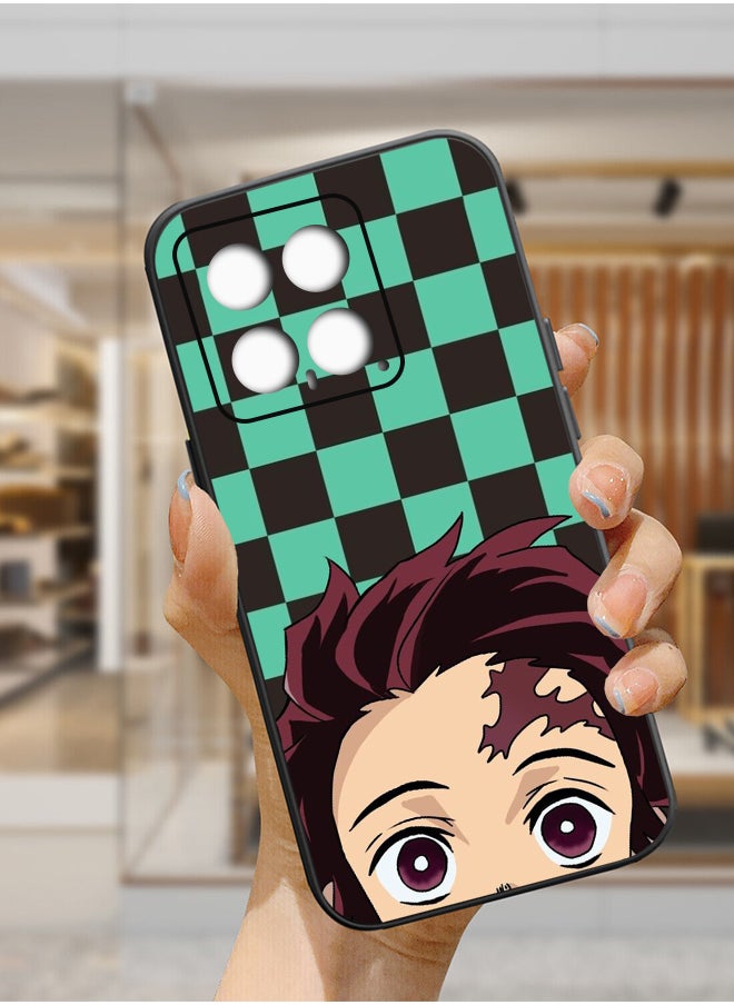 Generic - Protective Shockproof Case Cover For Demon Slayer Tanjiro Kamado anime cute face Xiaomi 14 JHL07 Drawing - Image 1