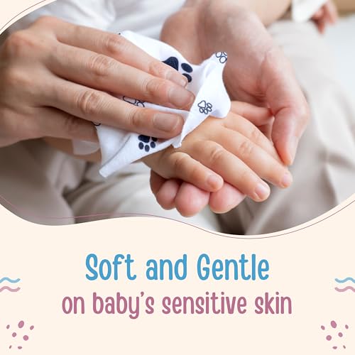 Luv Lap LuvLap Muslin Cotton Cloth Premium Baby Washcloth for New Born, Washable (22 cm x 22 cm) Reusable, Absorbent, Extra Soft Face Towels/Washcloth for Babies, Stars, Balloons Print, Pack of 6, Multicolour - Image 3