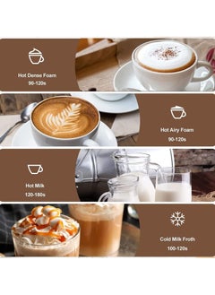 Generic Milk Frother, 4-in-1 Electric Milk Steamer, 350ml Automatic Hot and Cold Foam Maker and Milk Warmer for Latte, Cappuccinos, Macchiato, 400W Black  - Image 3