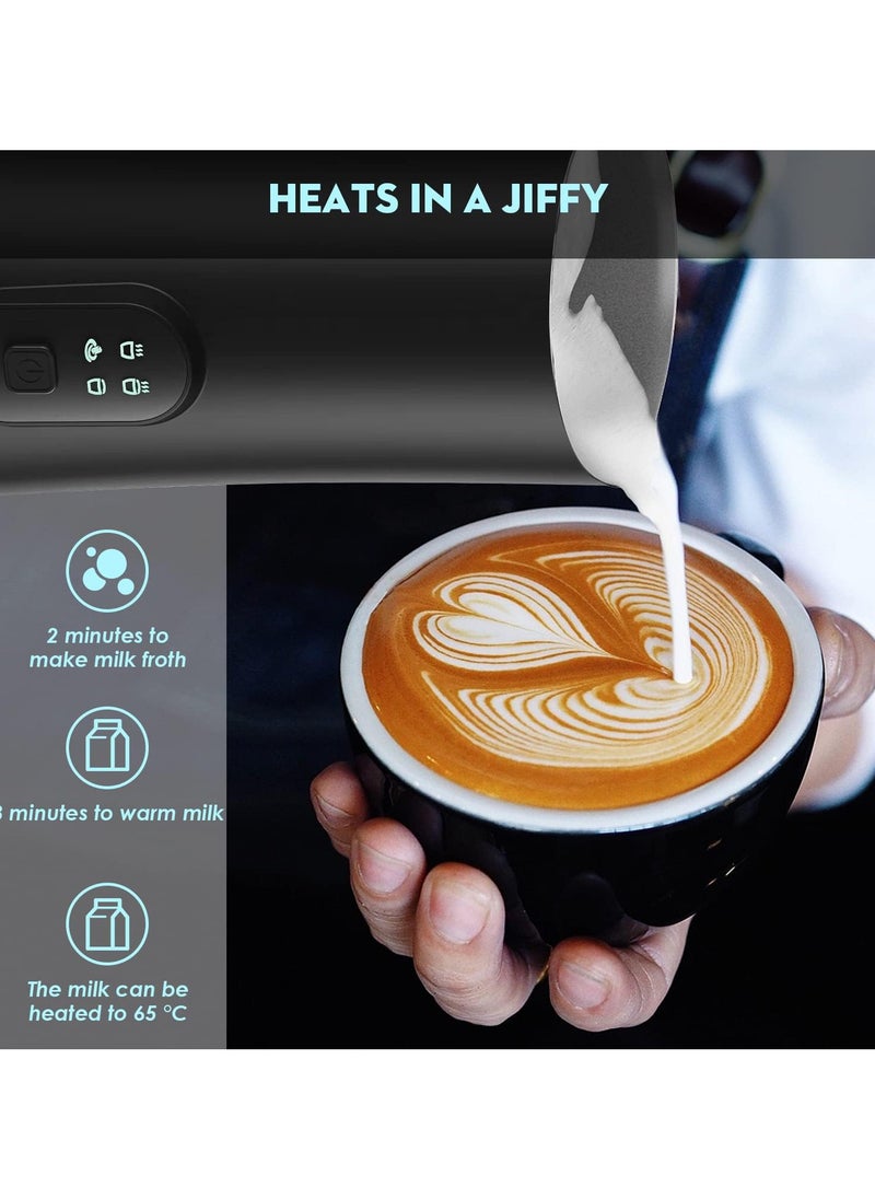 Generic Milk Frother, 4-in-1 Electric Milk Steamer, 350ml Automatic Hot and Cold Foam Maker and Milk Warmer for Latte, Cappuccinos, Macchiato, 400W Black  - Image 4