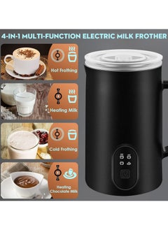 Generic Milk Frother, 4-in-1 Electric Milk Steamer, 350ml Automatic Hot and Cold Foam Maker and Milk Warmer for Latte, Cappuccinos, Macchiato, 400W Black  - Image 2