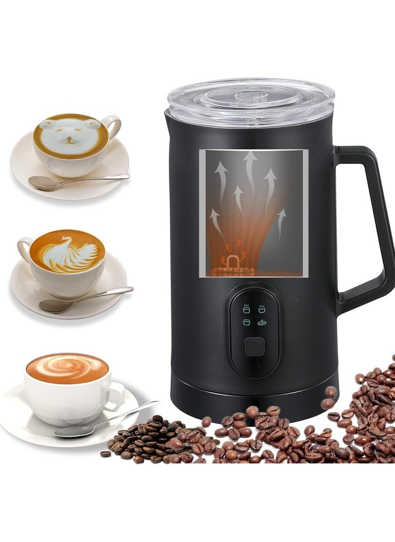 Generic Milk Frother, 4-in-1 Electric Milk Steamer, 350ml Automatic Hot and Cold Foam Maker and Milk Warmer for Latte, Cappuccinos, Macchiato, 400W Black  - Image 1