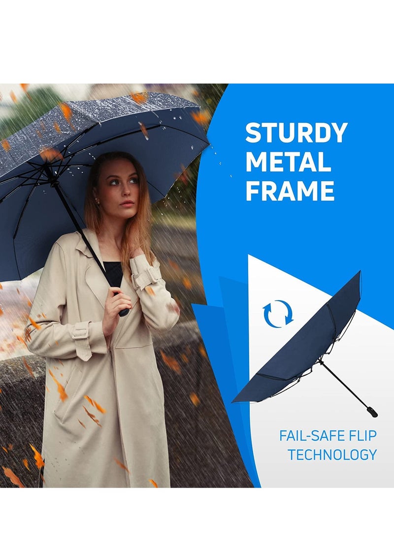 UV Umbrella Protection Sun Compact Windproof Reverse Umbrella’s for Rain-Automatic Folding Inverted Travel Portable - Image 2