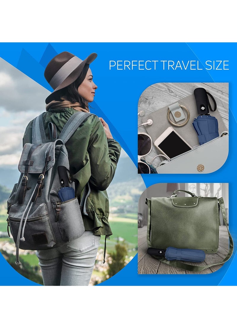 UV Umbrella Protection Sun Compact Windproof Reverse Umbrella’s for Rain-Automatic Folding Inverted Travel Portable - Image 4