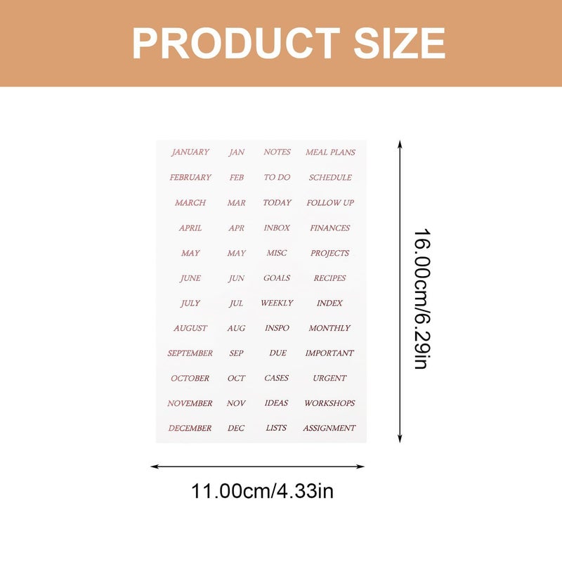 Rose Gold Foil English Letters PVC Stickers For Scrapbooking Planner Tabs Crafting Decor - Image 3