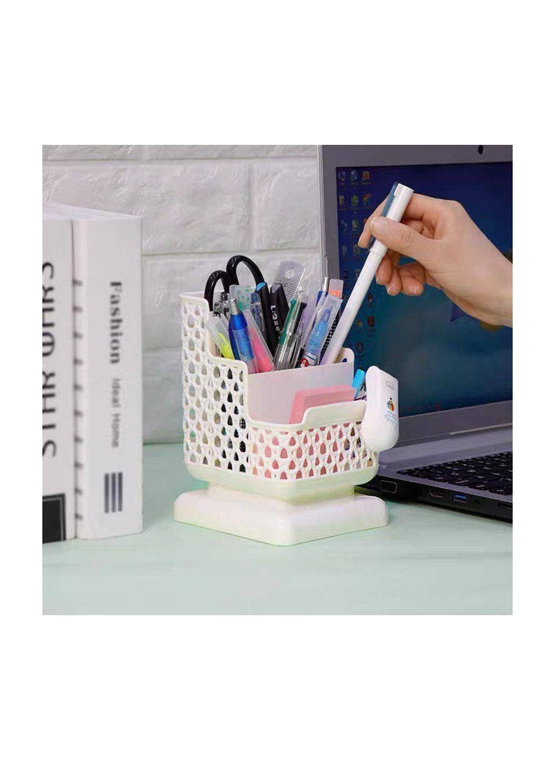 Rattan remote organizer that you can use to organize makeup and pens z