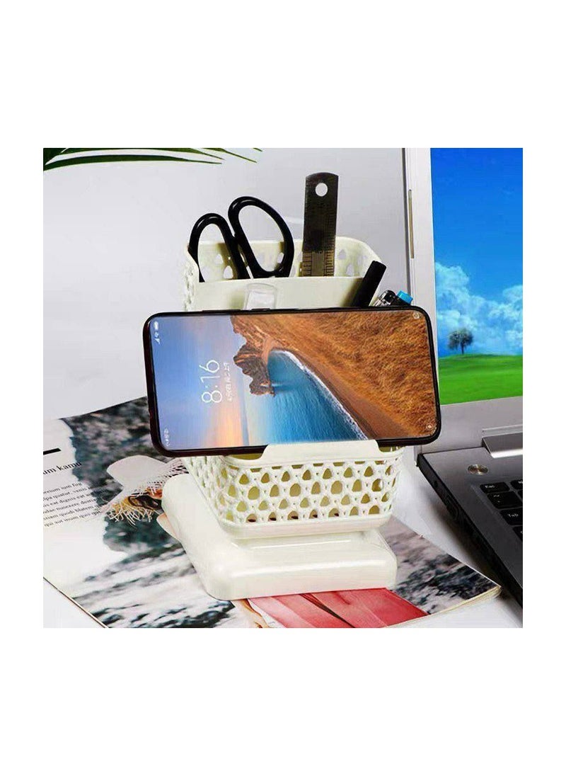 Rattan remote organizer that you can use to organize makeup and pens z