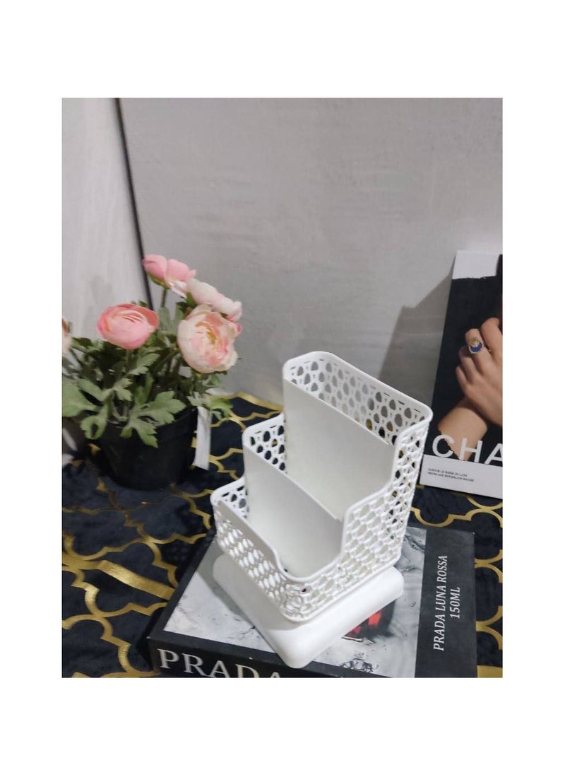 Rattan remote organizer that you can use to organize makeup and pens z