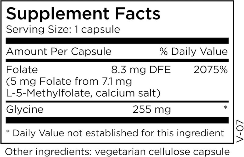 MethylPro LMethylfolate 5 mg  L Methyl Folate Methylfolate Supplement for Women  Men Methylated Vitamin B9 5MTHF for Brain Health Focus Calm  30 Capsules Pack of 1 - Image 2