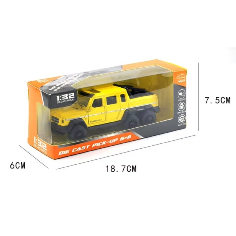 Pickup Truck Toy 18.7*7.5*6cm Realistic 1:32 Scale Alloy Model - Pull-back Drive Function Off-road Model for Children’s Early Education And Hobby Collection - Image 3