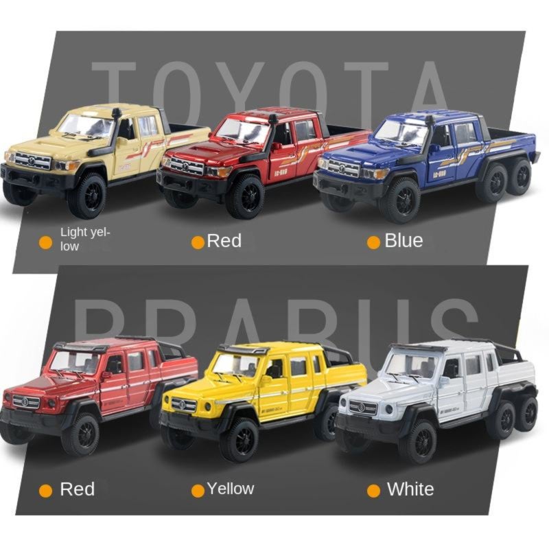 Pickup Truck Toy 18.7*7.5*6cm Realistic 1:32 Scale Alloy Model - Pull-back Drive Function Off-road Model for Children’s Early Education And Hobby Collection - Image 2