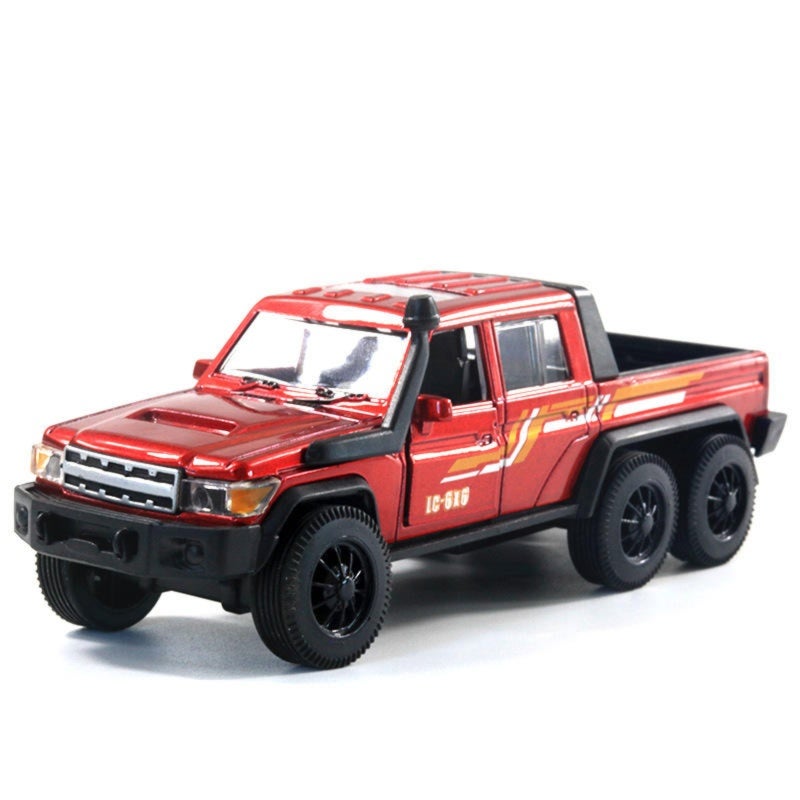 Pickup Truck Toy 18.7*7.5*6cm Realistic 1:32 Scale Alloy Model - Pull-back Drive Function Off-road Model for Children’s Early Education And Hobby Collection - Image 1