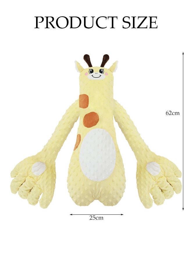 DUNISO Baby Soothing Palm, Pillow To Coax Sleep, Lying Down Baby To Prevent Fright, Hold Sleep And Pat Buttocks Soothing Pillow, - 3 Levels Of Adjustable Soothing Palm Automatic Hand Pillow Remote Control - Simulate Mother's Palm, Toddler Anti-Fright, Children's Slapping Toy, Sleep Aid, Giraffe Style  - Image 2