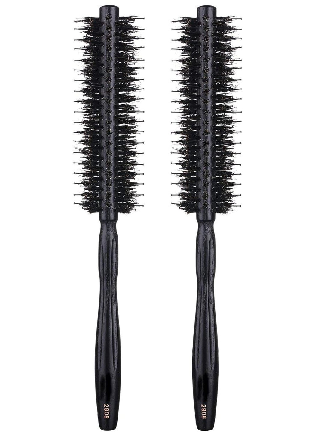 Perfehair - PERFEHAIR Small Round Hair Brush15 Inch Pack of 2 Boars  Nylon Bristle Volumizing Roller Hairbrush for Women or Mens Short Fine Thin Hair or Beard Blow Drying or Styling - Image 1