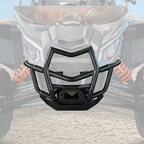 SAUTVS Front Pre-Runner Bumper for Maverick X3, Combined Black Front Brush Guard Protector Heavy Duty Front Bumper for Can-Am Maverick X3 Max Turbo R RR 2017-2024 Accessories (Replace #715002878) - Image 1