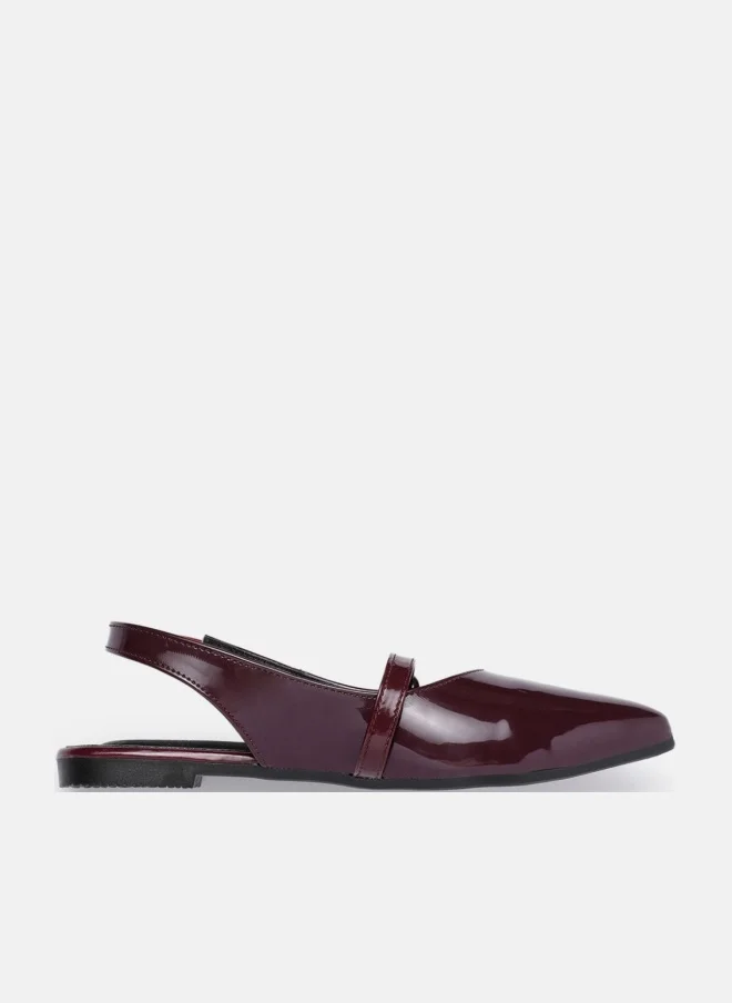 PAM Wine Red Formal Flats for Women - Office Wear & Daily Use