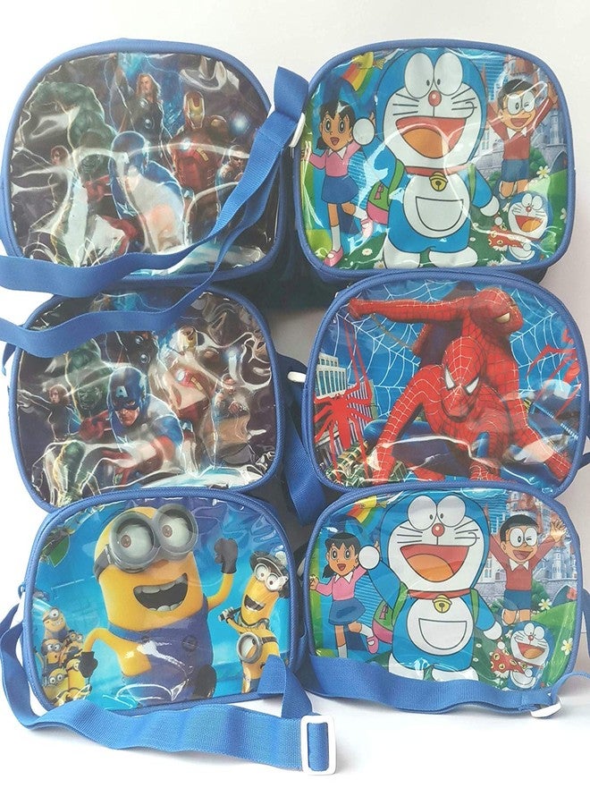 MSGH Cartoon Character Sling Bag/Picnic Bag for Kids - Birthday Return Boys (SIZE 21CM X 15CM) PACK OF 6 (BOYS -06 PCS) - Image 4