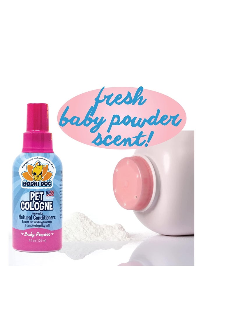 Bodhi Dog - Bodhi Dog baby powder scented cat & dog cologne 4oz + oatmeal dog shampoo & conditioner for pet grooming 8oz | moisturizing dog shampoo for sensitive skin deodorizing cat and dog grooming bundle - Image 1