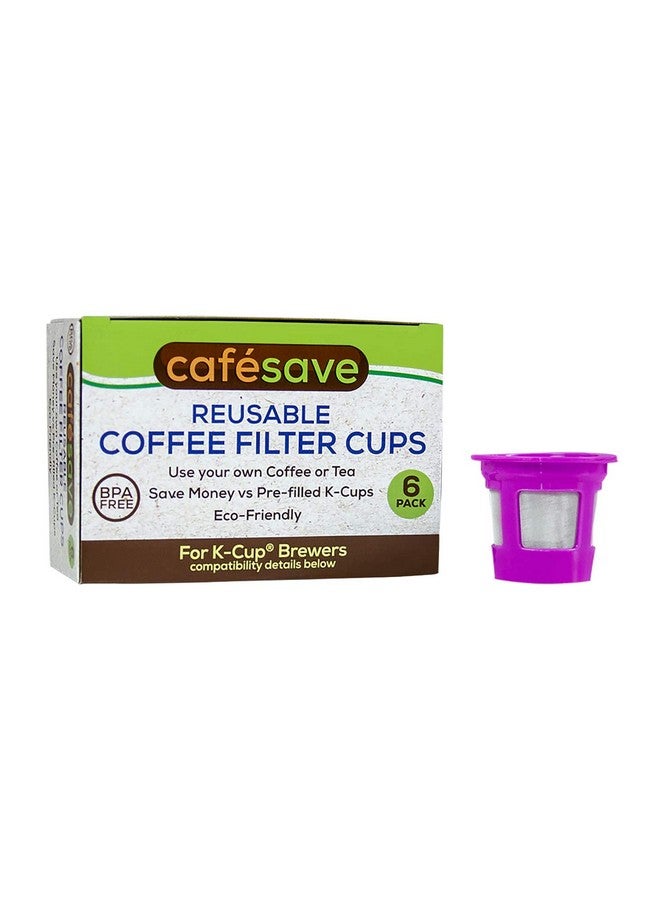 Perfect Pod 2-Item Bundle: 6-Pack Cafe Save Reusable K Cup Coffee Filters + EZ-Scoop 2 Tbsp Scoop with Integrated Funnel, Refillable Pod Capsule For Use with Keurig & Select Single Cup Coffee Maker - Image 1