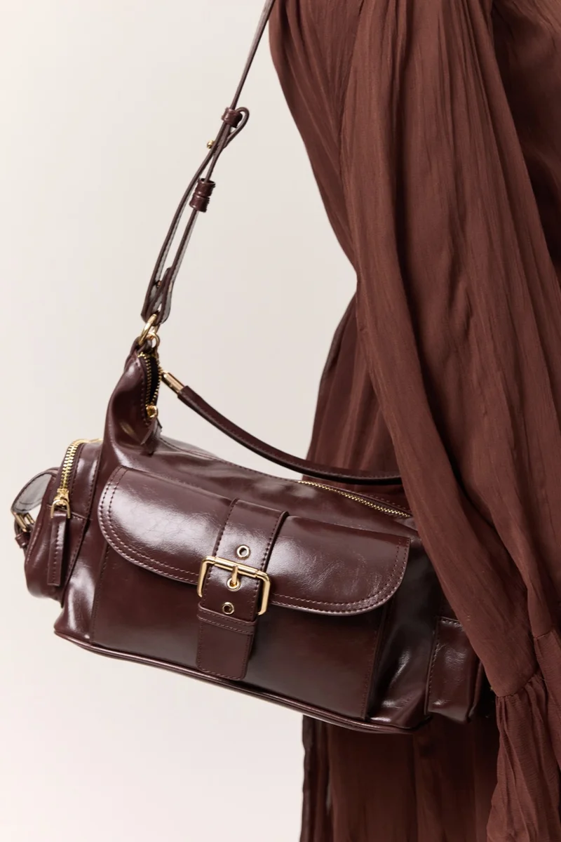 Manuka Mica Buckle Bag Brown