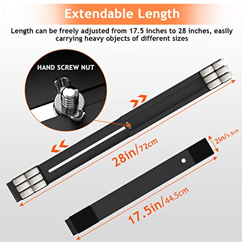 Ronlap Furniture Washing Machine Dolly, Extendable Appliance Rollers Refrigerator Heavy Duty, Washing Machine Stand Wheels Fridge Appliance Dolly Movers Mobile Washer and Dryer Moving Base, Black - Image 3