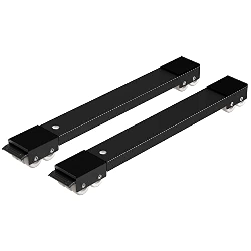 Ronlap Furniture Washing Machine Dolly, Extendable Appliance Rollers Refrigerator Heavy Duty, Washing Machine Stand Wheels Fridge Appliance Dolly Movers Mobile Washer and Dryer Moving Base, Black - Image 1