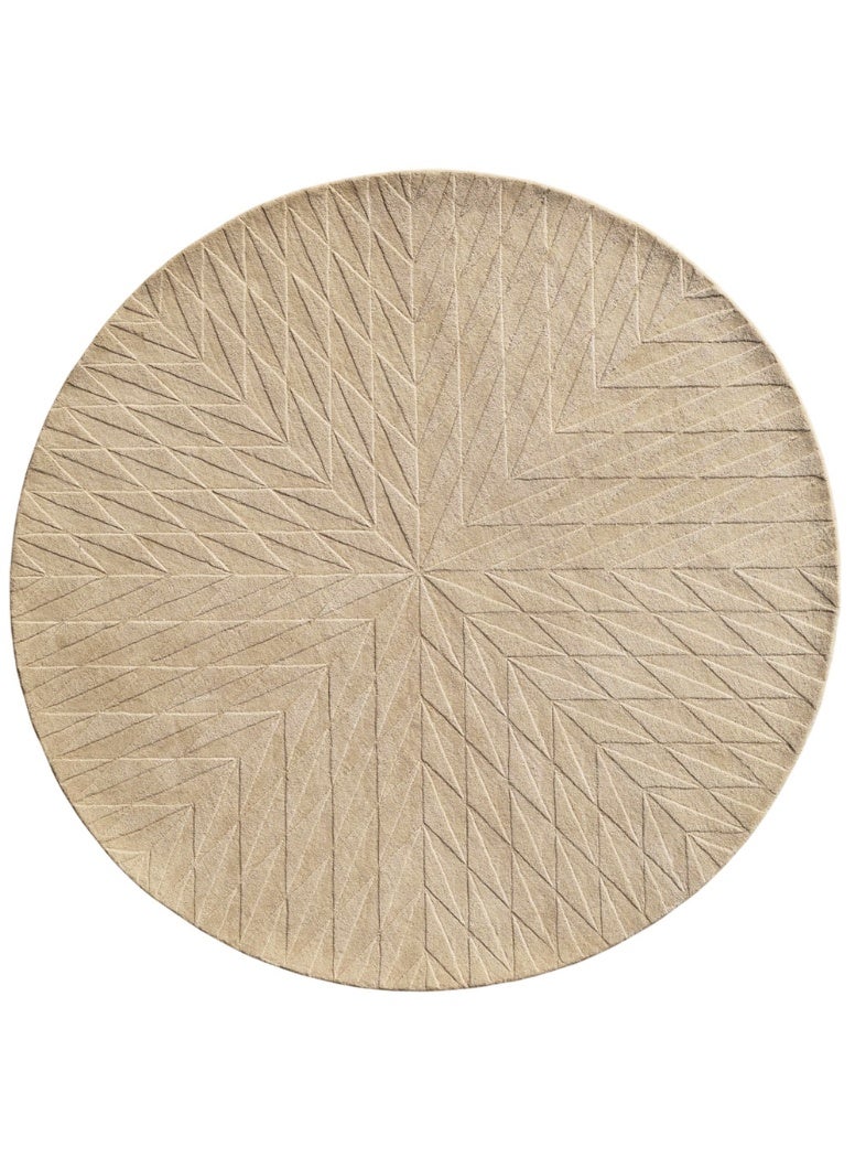 Ramsha سجادة يدوية 200x200 سم سجادة غرفة نوم دائرية HTW-107 - Image 1