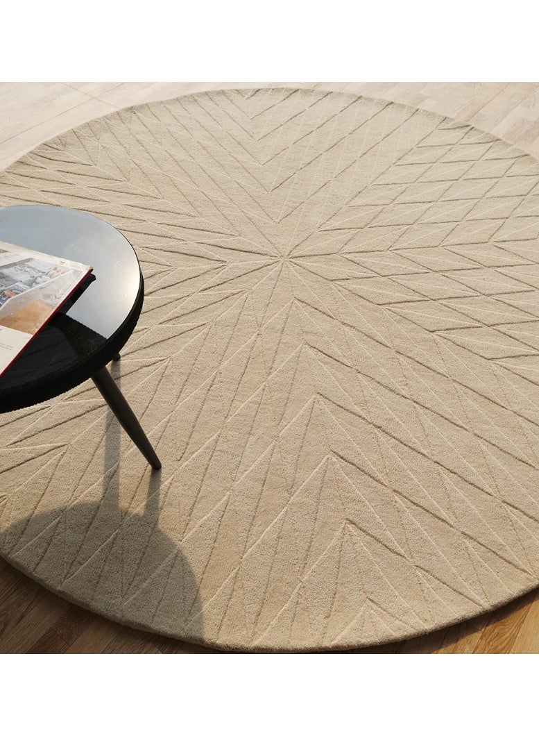 Ramsha سجادة يدوية 200x200 سم سجادة غرفة نوم دائرية HTW-107 - Image 4